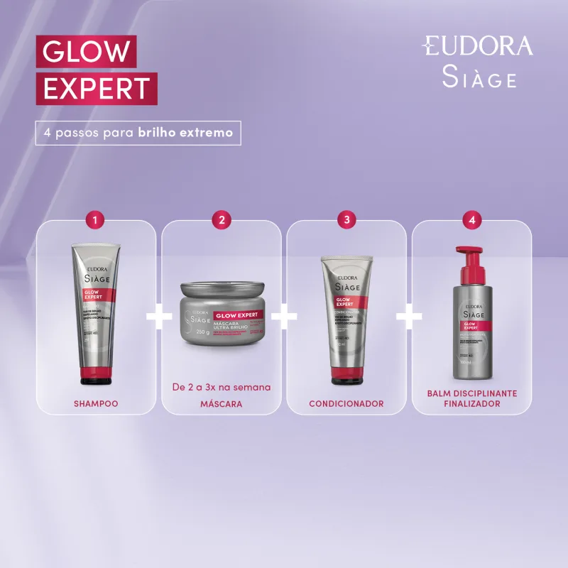 Combo Siàge Glow Expert: Shampoo+Condicionador+Balm+Mascara - Imagem 2