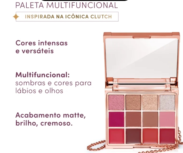 Paleta Multifuncional Clutch Metals Rosé Eudora Make 10g - Imagem 2