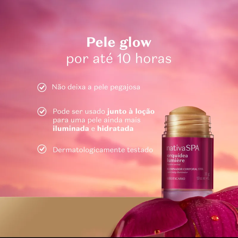 Iluminador Corporal Stick Nativa SPA Orquídea Lumière 30g - Imagem 2