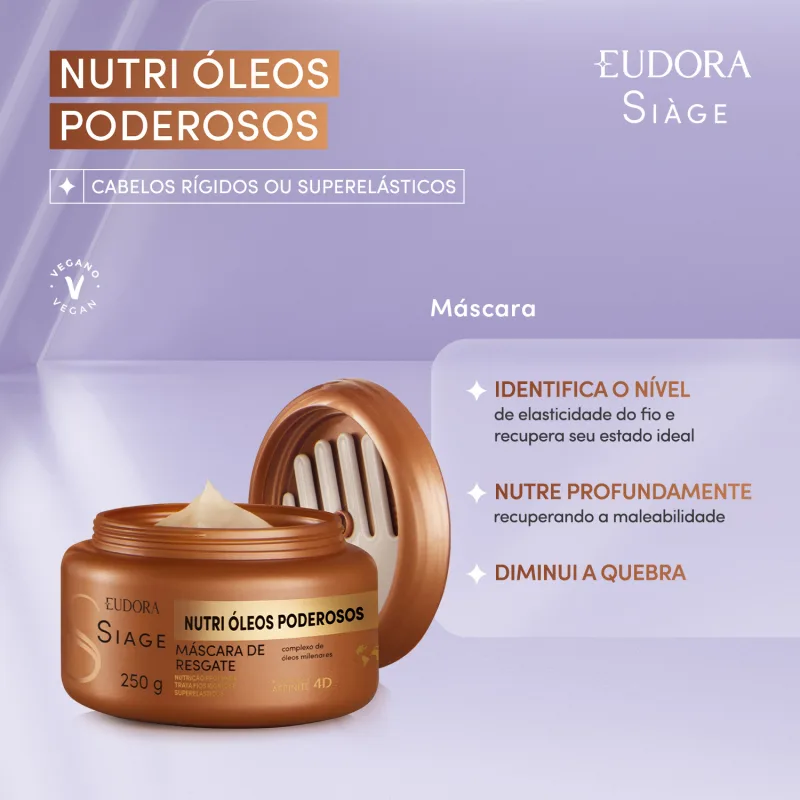 Máscara Capilar Siàge Nutri Óleos Poderosos 250g - Imagem 2