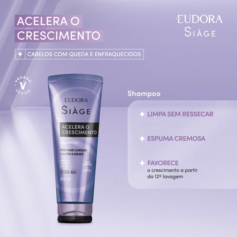 Shampoo Siàge Acelera O Crescimento 250ml - Imagem 3