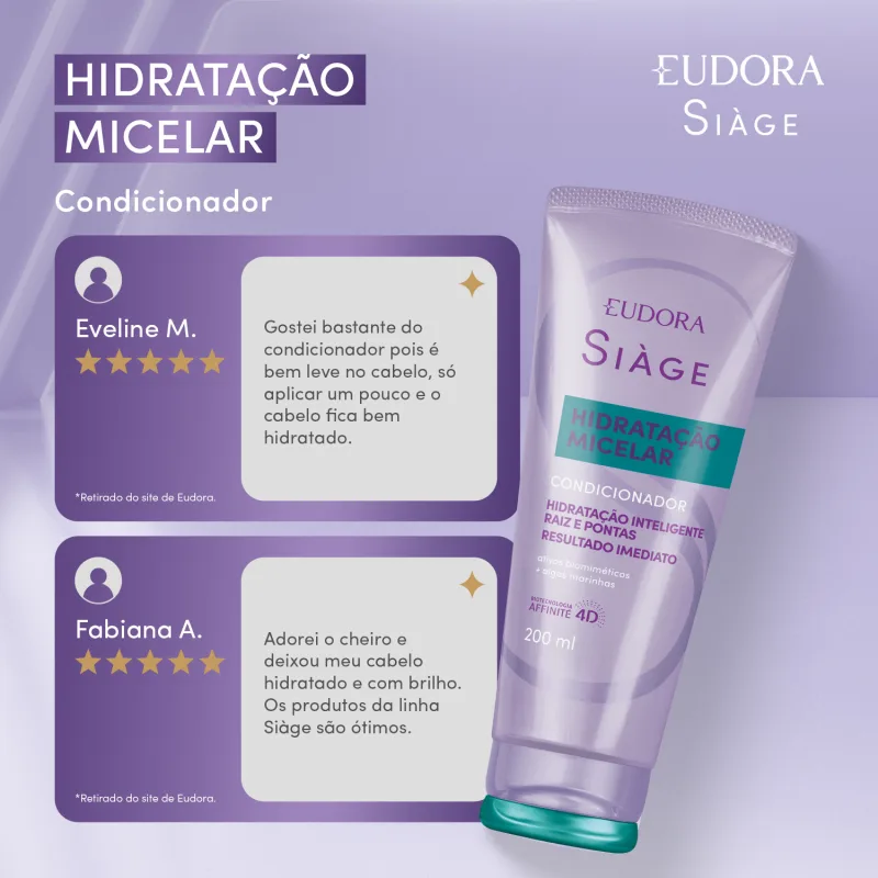 Condicionador Siàge Hidratação Micelar 200ml - Imagem 3