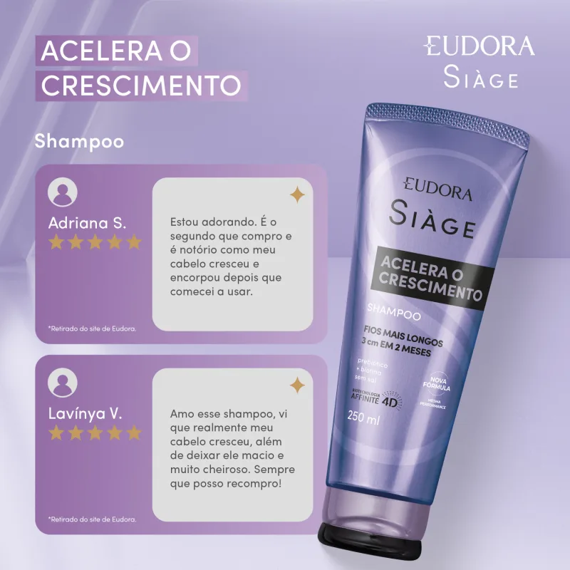 Shampoo Siàge Acelera O Crescimento 250ml - Imagem 2