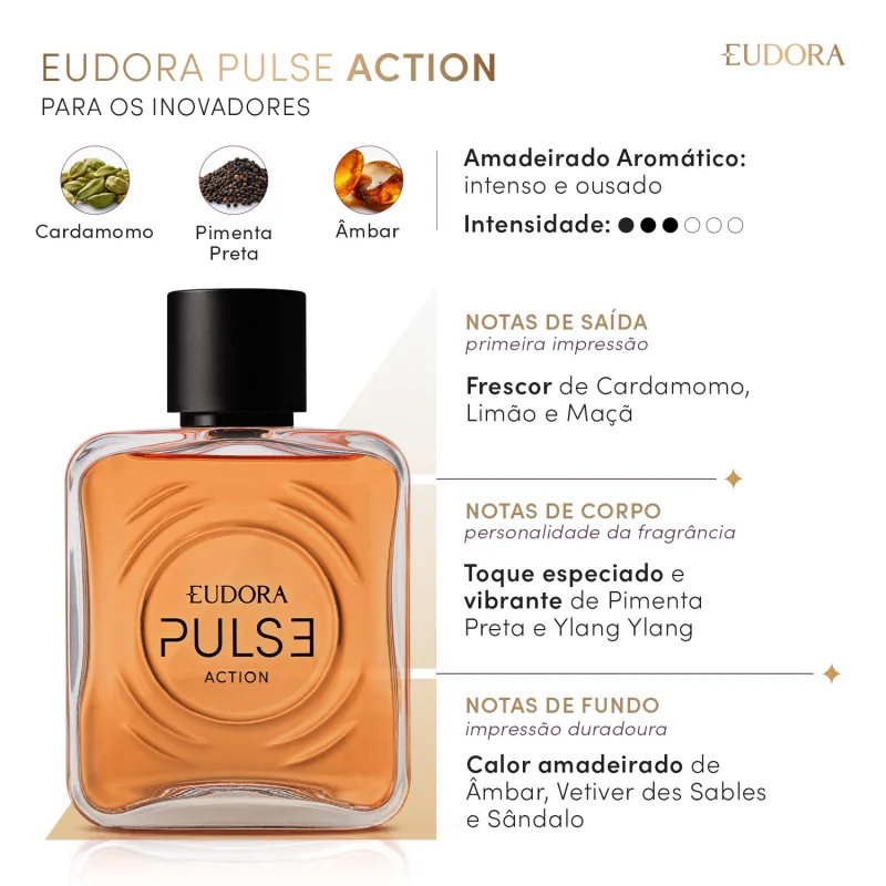 Eudora Pulse Action Desodorante Colônia 100ml - Imagem 2