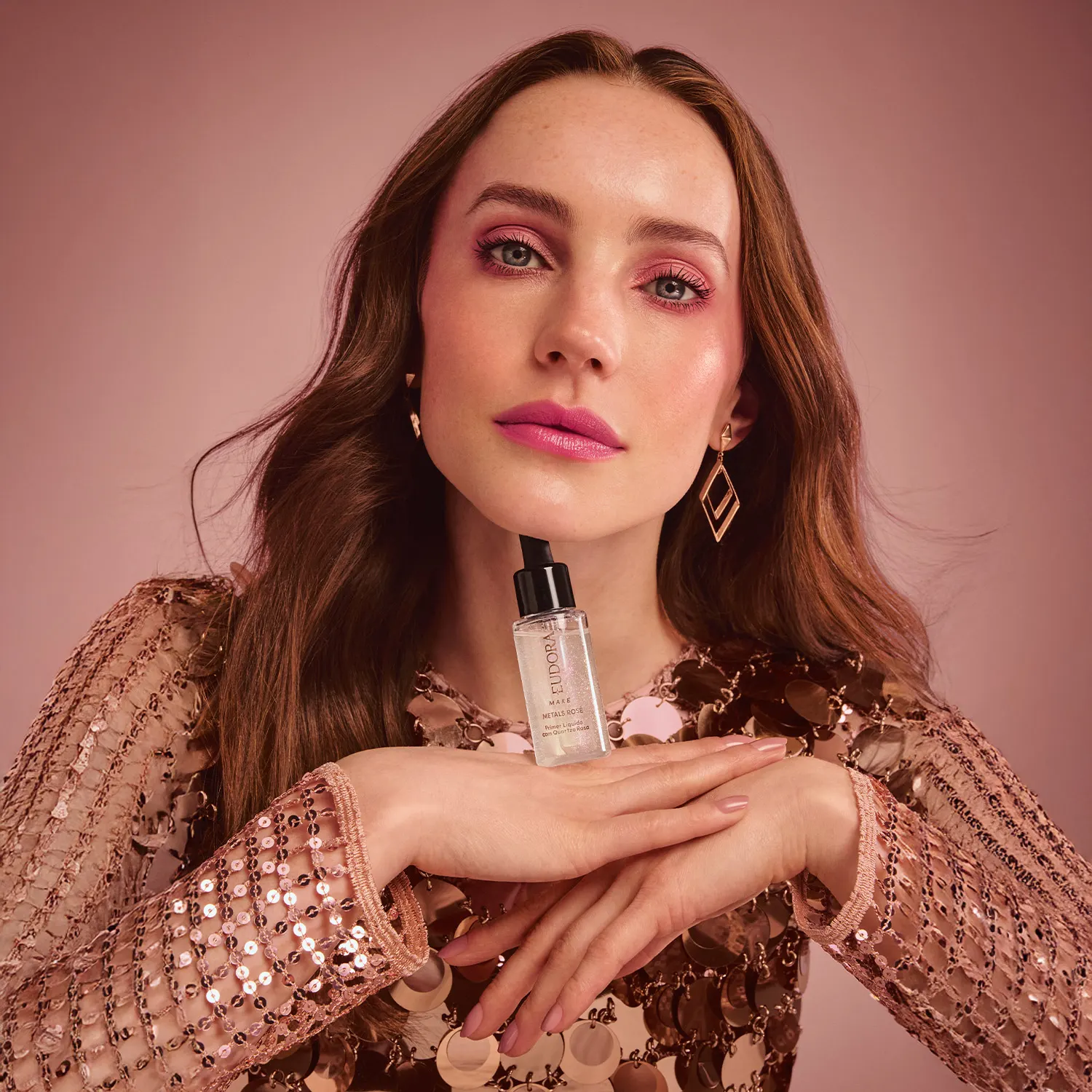 Primer Facial Líquido Metals Rosé Eudora Make 32ml - Imagem 3