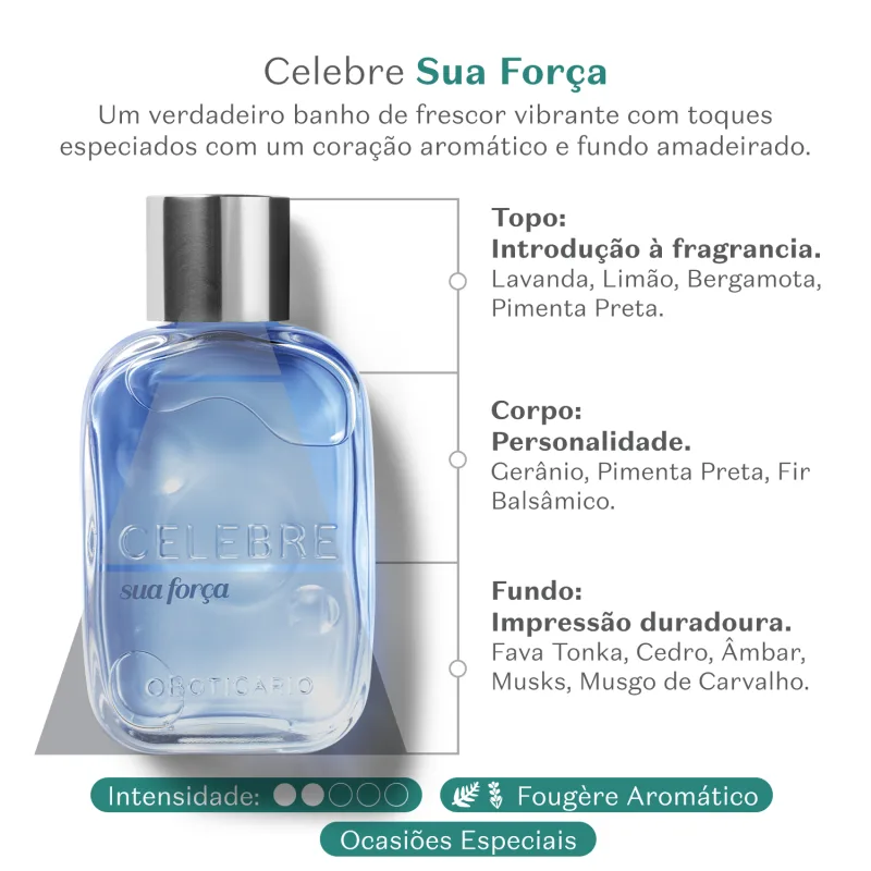 Celebre Sua Força Desodorante Colônia Masculino 100ml - Imagem 2