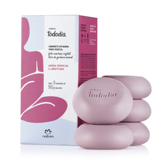 Caixa Sabonete Barra Tododia Amora Vermelha e Jabuticaba 5x90g