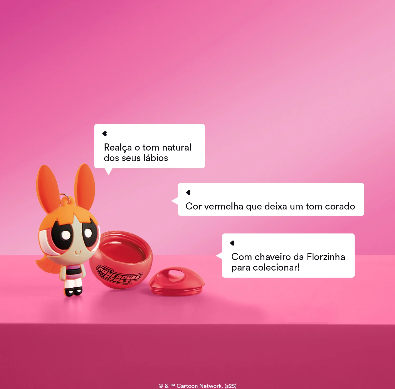 Creamy Balm Labial Vermelho Toda Florzinha QDB As Meninas Super Poderosas 5g - Imagem 2