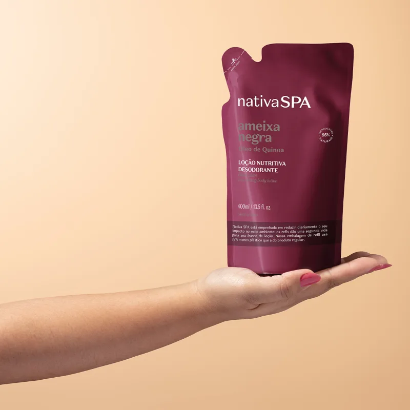 Refil Loção Desodorante Hidratante Corporal Nativa Spa Ameixa Negra 350ml - Imagem 2