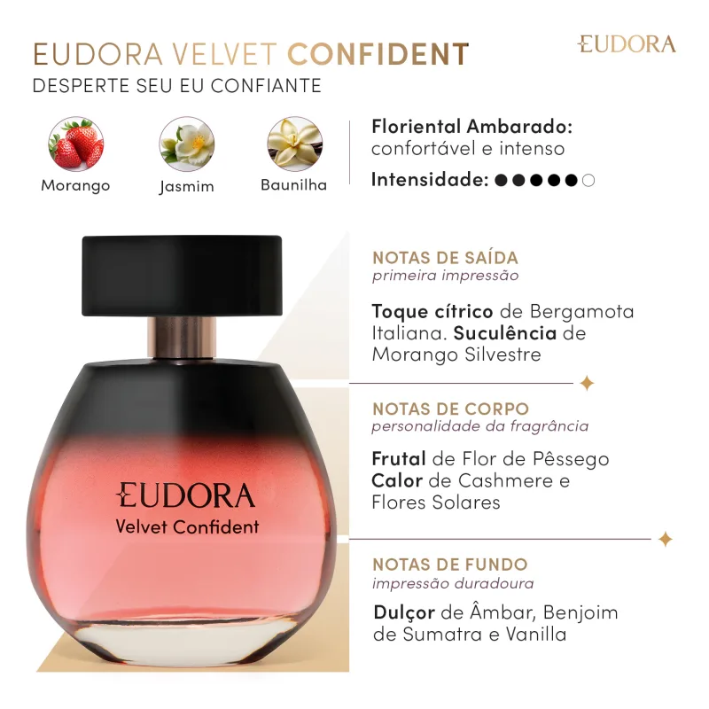 Eudora Velvet Confident Desodorante Colônia 100ml - Imagem 2