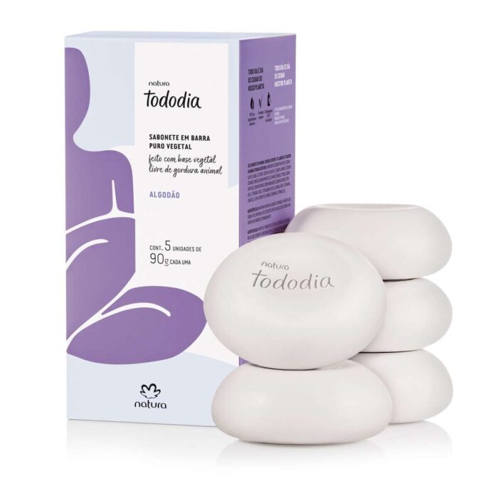 Caixa Sabonete Barra Tododia Algodão 5x90g