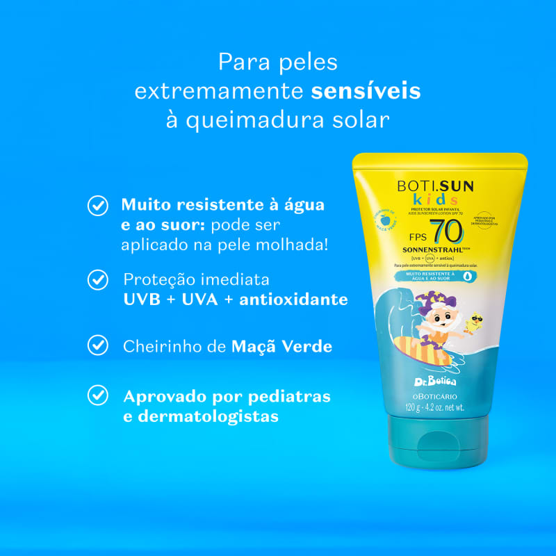 Protetor Solar Infantil FPS70 Boti.Sun Kids 120g - Imagem 2