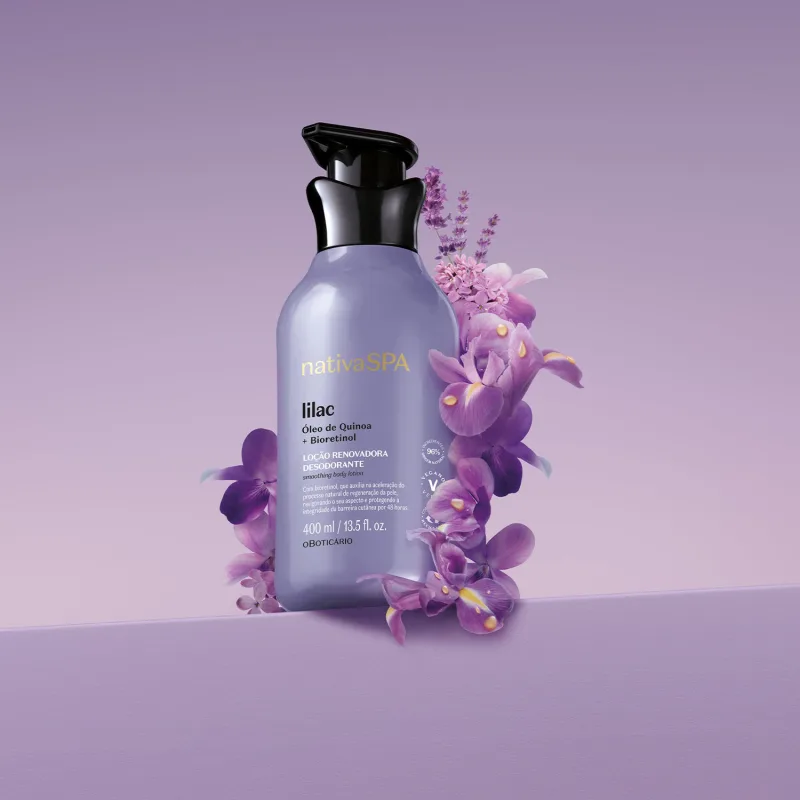 Loção Renovadora Desodorante Hidratante Corporal Nativa Spa Lilac 400ml - Imagem 2