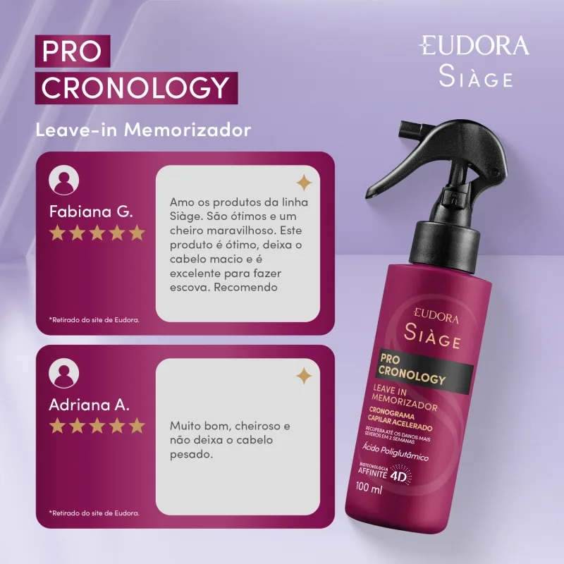 Leave in Memorizador Siàge Pro Cronology 100ml - Imagem 3