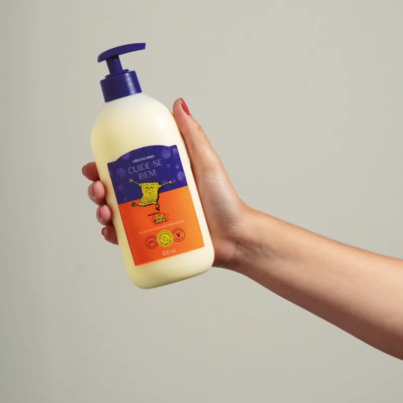 Loção Desodorante Hidratante Cuide-se Bem Bob Esponja 400ml - Imagem 2