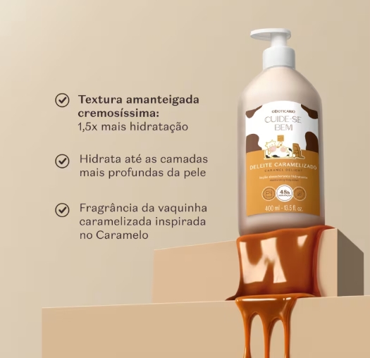Kit Cuide-se Bem Deleite: Loção Corporal 400ml + Sabonetes Em Barra 2x90g - Imagem 3