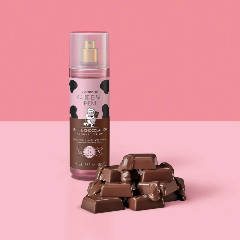 Body Splash Desodorante Colônia Cuide-se Bem Deleite Chocolatudo 200ml - Imagem 2