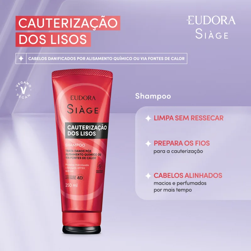 Shampoo Siàge Cauterização dos Lisos 250ml - Imagem 2