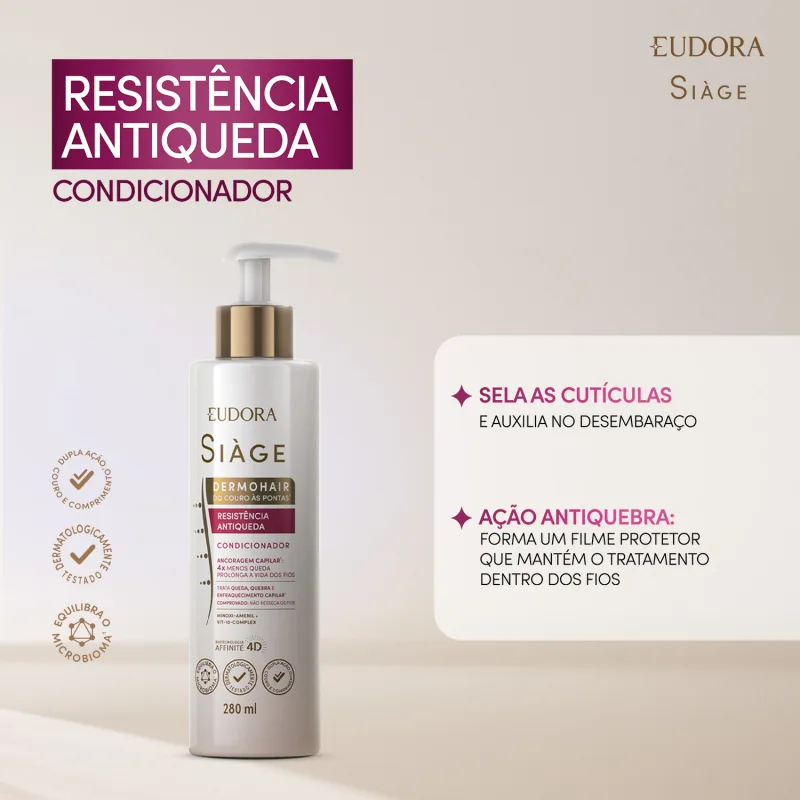 Condicionador Siàge Dermo Hair Resistência Antiqueda 280ml - Imagem 2