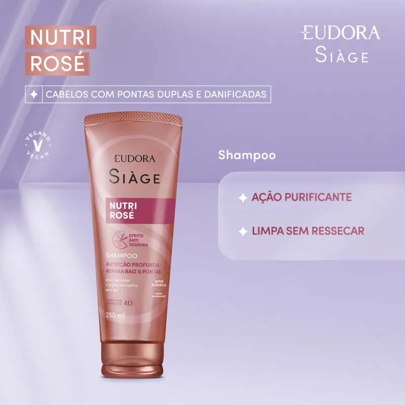 Shampoo Siàge Nutri Rosé 250ml - Imagem 2