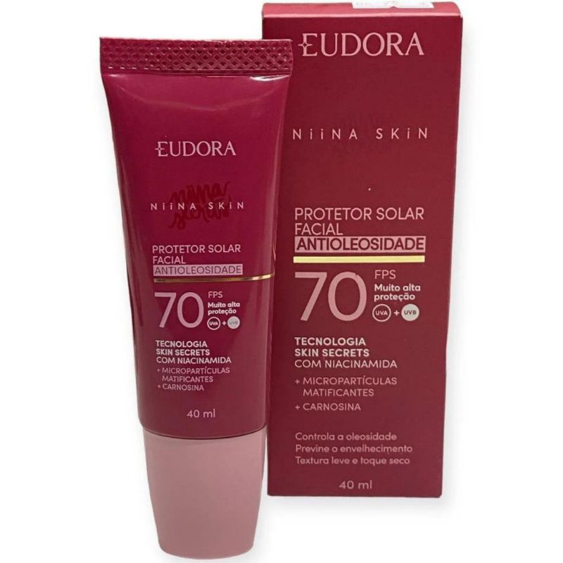 Protetor Solar Facial Antioleosidade FPS 70 Niina Skin 40ml - Imagem 2