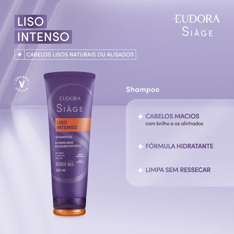 Shampoo Siàge Liso Intenso 250ml - Imagem 2