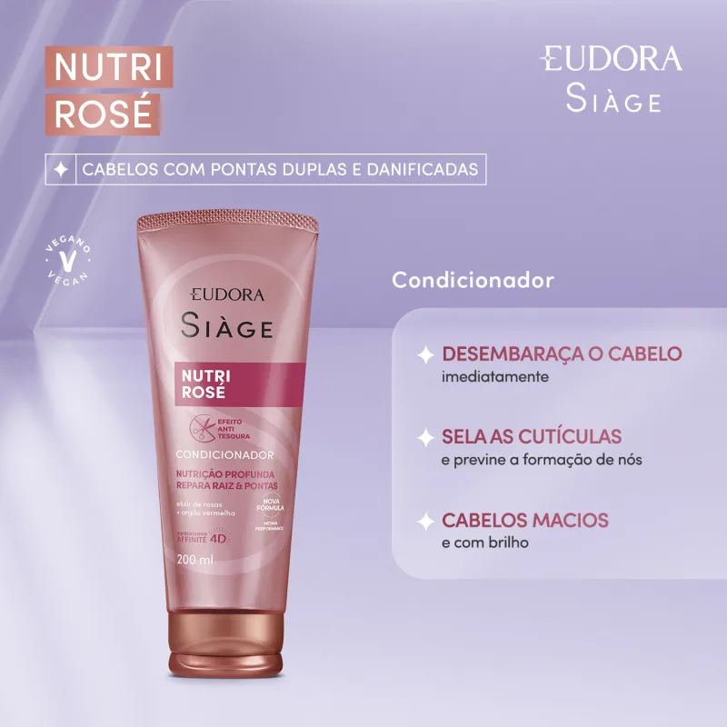 Condicionador Siàge Nutri Rosé 200ml - Imagem 3