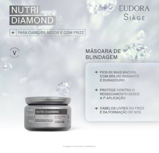 Máscara de Blindagem Siàge Nutri Diamond 250g - Imagem 2