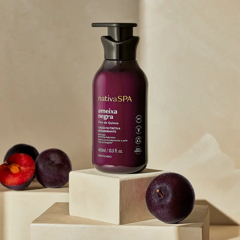 Loção Desodorante Hidratante Corporal Nativa Spa Ameixa Negra 400ml - Imagem 2