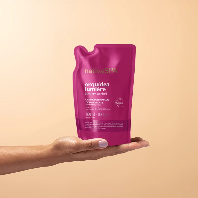 Refil Creme Perfumado Desodorante Nativa SPA Orquídea Lumière 350ml - Imagem 2