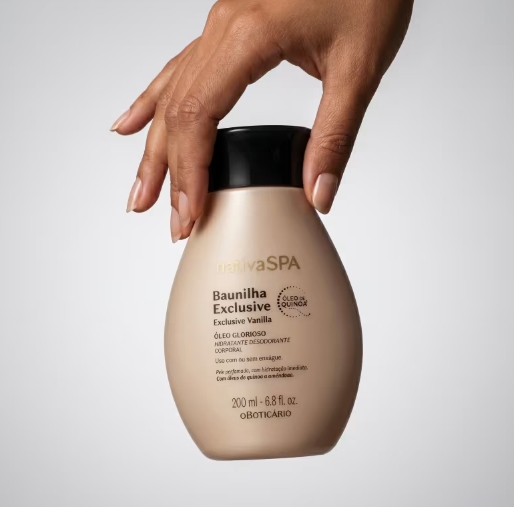 Óleo Glorioso Hidratante Desodorante Corporal Nativa SPA Baunilha Exclusive 200ml - Imagem 2