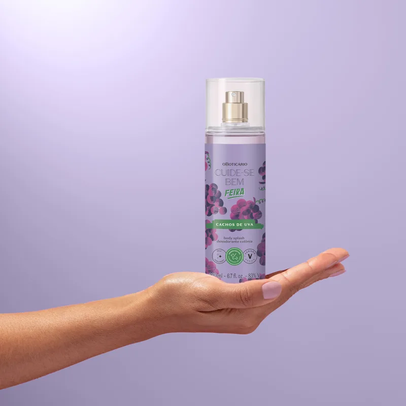 Body Splash Desodorante Colônia Cuide-se Bem Feira Cachos de Uva 200ml - Imagem 2
