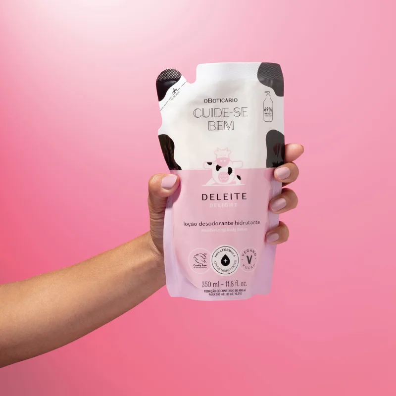 Refil Loção Hidratante Desodorante Corporal Cuide-Se Bem Deleite 350ml - Imagem 2