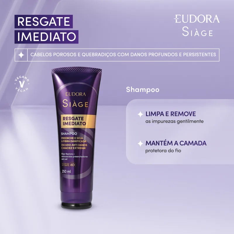 Shampoo Siàge Resgate Imediato 250ml - Imagem 3