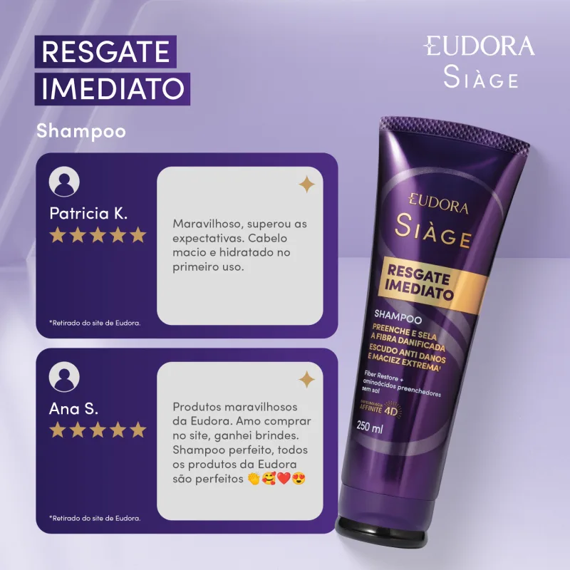 Shampoo Siàge Resgate Imediato 250ml - Imagem 2