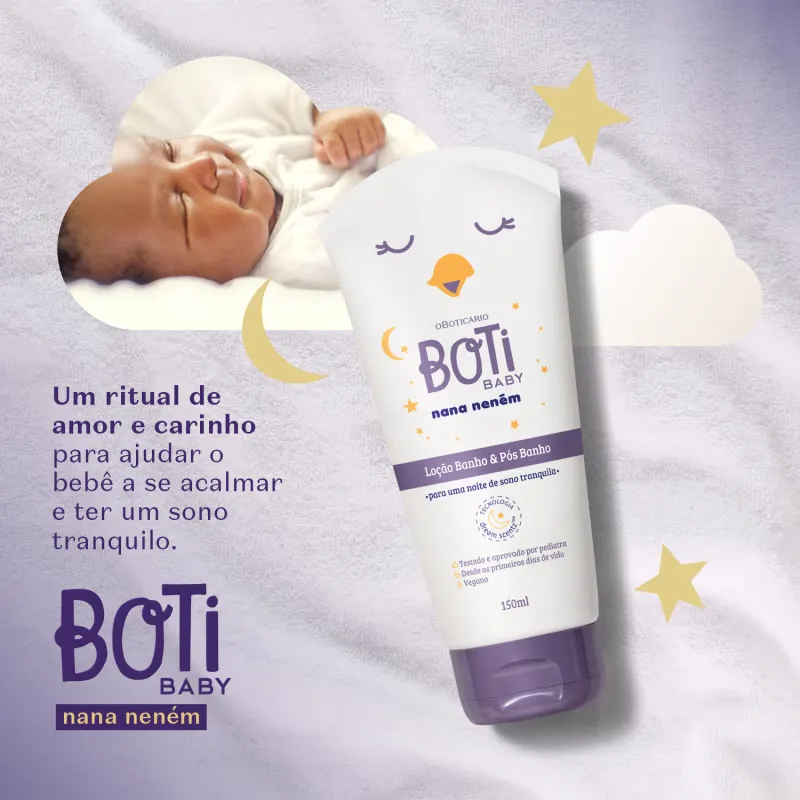 Loção Banho e Pós-Banho Boti Baby Nana Neném 150g - Imagem 2