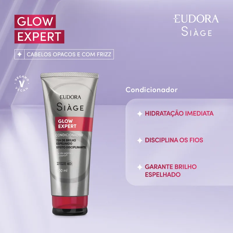 Combo Siàge Glow Expert: Shampoo 250ml + Condicionador 200ml - Imagem 3
