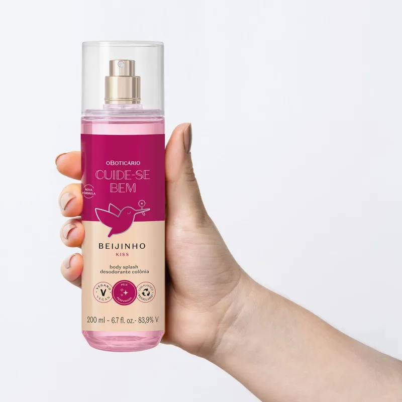 Body Splash Desodorante Colônia Cuide-Se Bem Beijinho 200ml - Imagem 2