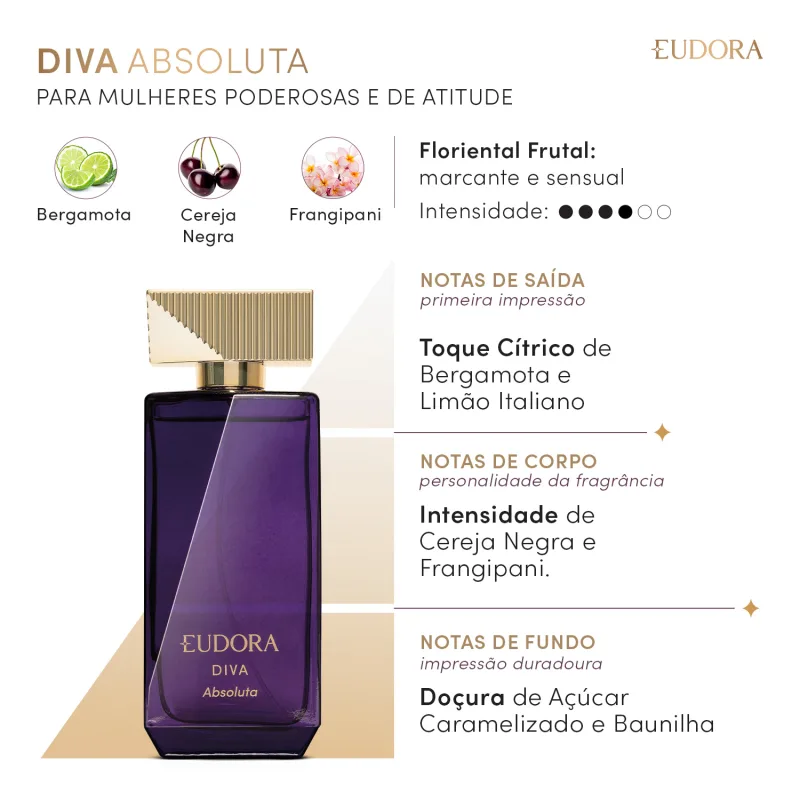 Eudora Diva Absoluta Desodorante Colônia 100ml - Imagem 2
