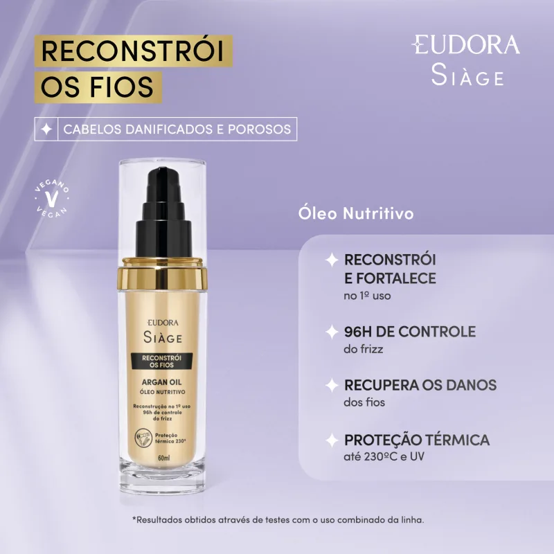 Siage Oleo Nutritivo Reconstrói os Fios - 60ml - Imagem 2