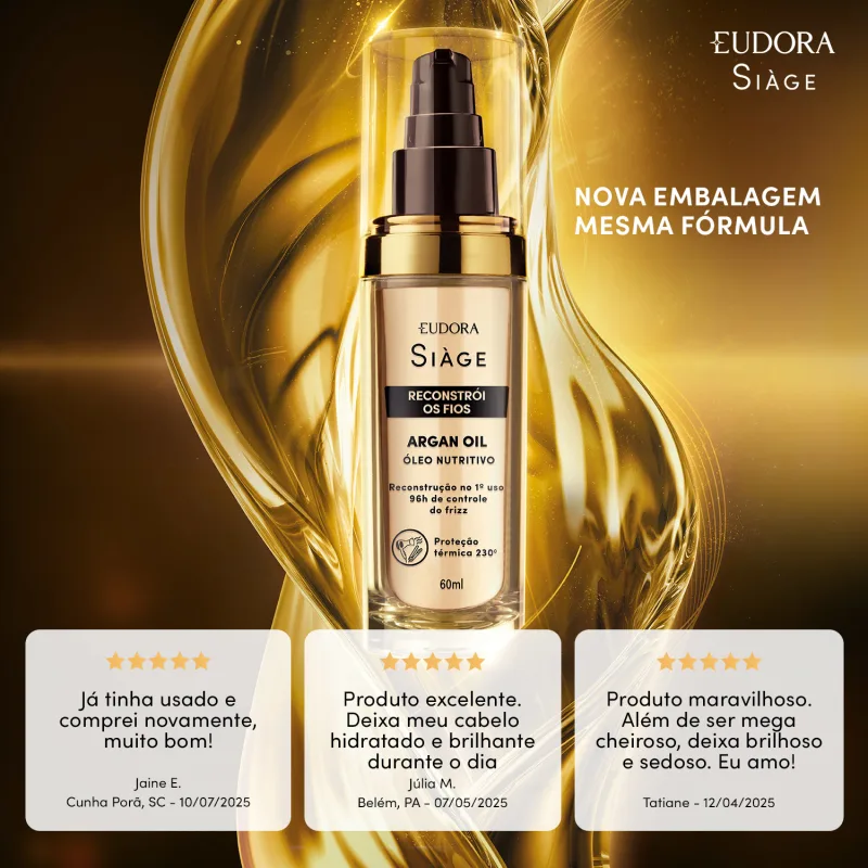 Siage Oleo Nutritivo Reconstrói os Fios - 60ml - Imagem 4