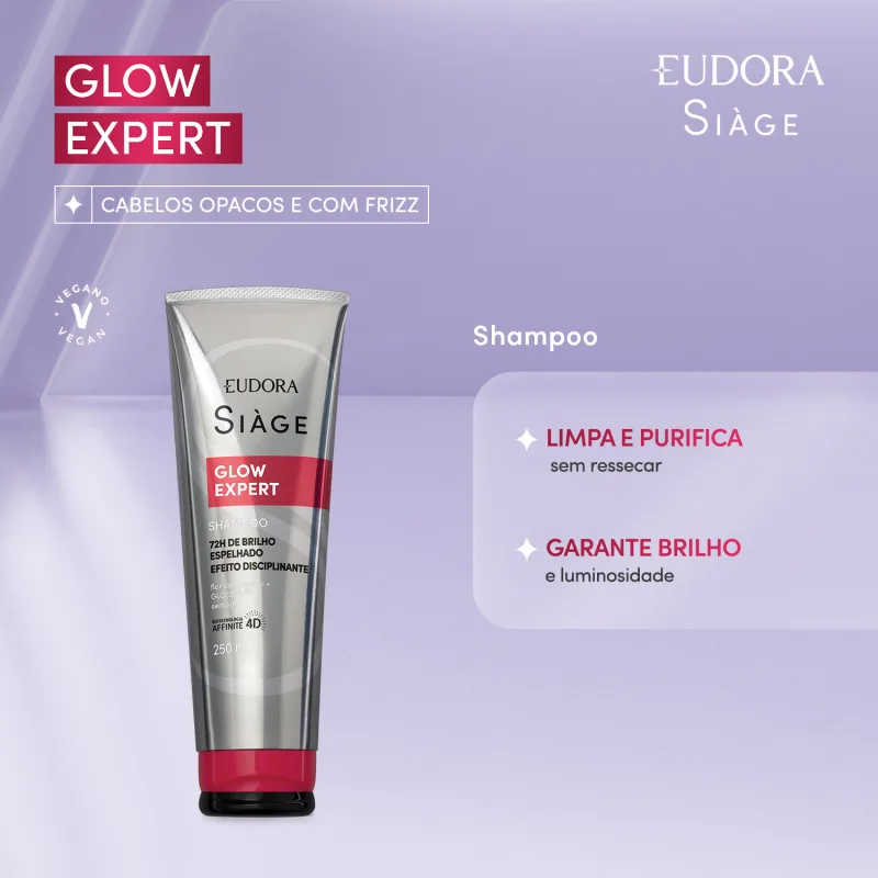 Combo Siàge Glow Expert: Shampoo 250ml + Condicionador 200ml - Imagem 2