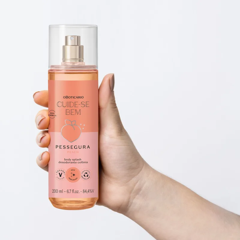 Body Splash Desodorante Colônia Cuide-se Bem Pessegura 200ml - Imagem 2