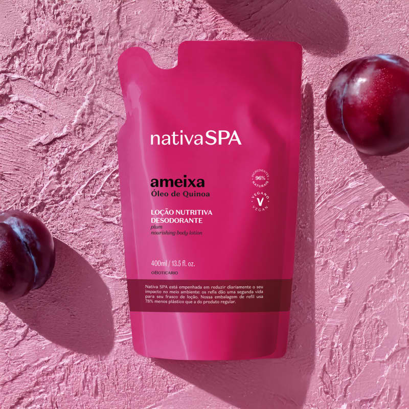 Refil Loção Desodorante Hidratante Corporal Nativa SPA Ameixa 350ml - Imagem 2